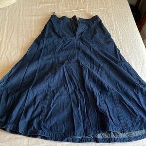 uniqlo maxi jean skirt